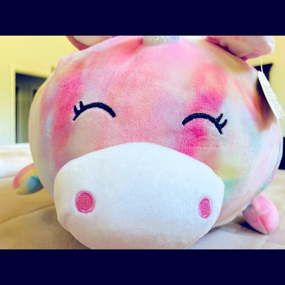 Smoochy Pals Stuffed Unicorn Multi-color New!